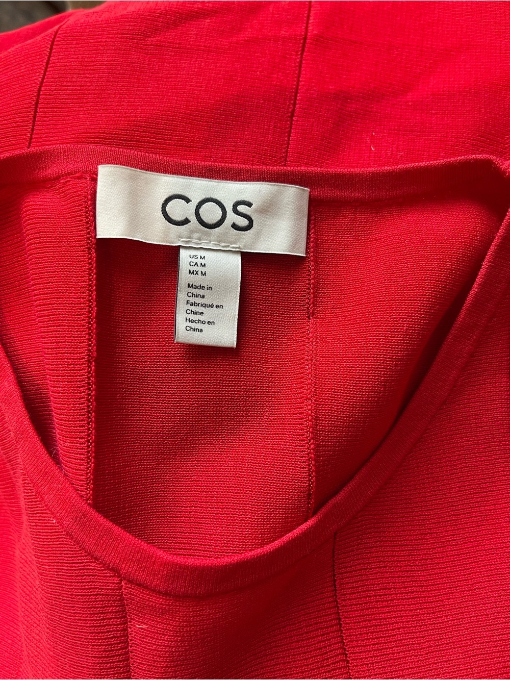 COS Vibrant Red Ribbed Maxi Dress - Picture 7 of 8